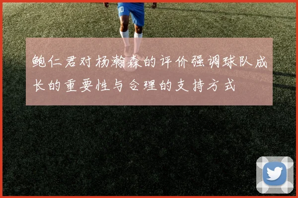 鲍仁君对杨瀚森的评价强调球队成长的重要性与合理的支持方式